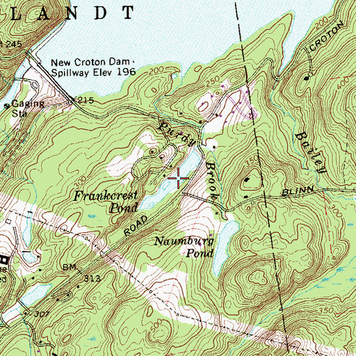 Topographic Map of Frankcrest Pond, NY