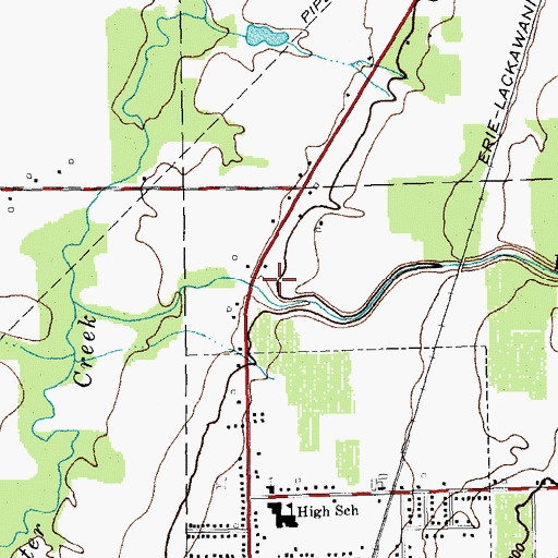 Topographic Map of Franklin Gulf, NY