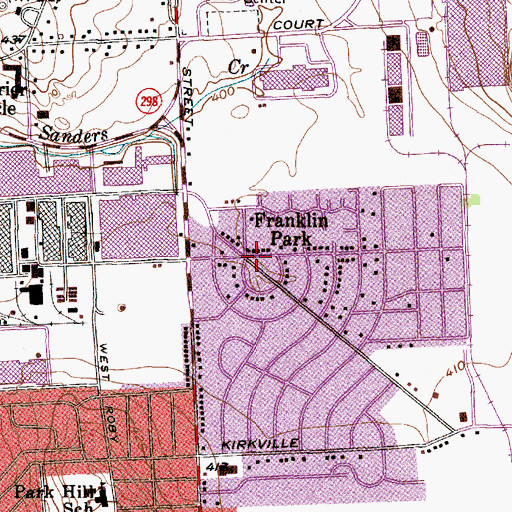 Topographic Map of Franklin Park, NY