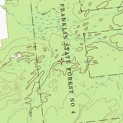 Topographic Map of Franklin State Forest Number Four, NY