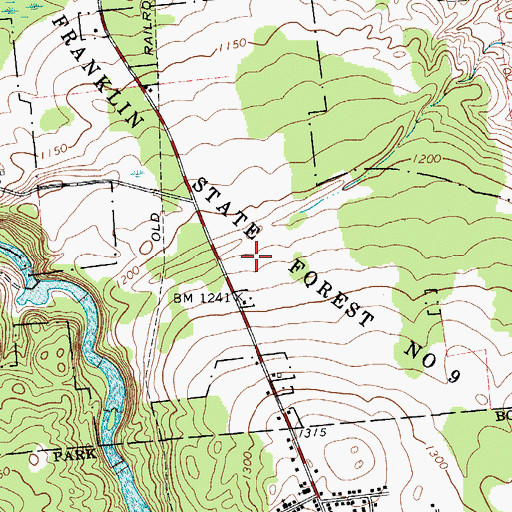 Topographic Map of Franklin State Forest Number Nine, NY