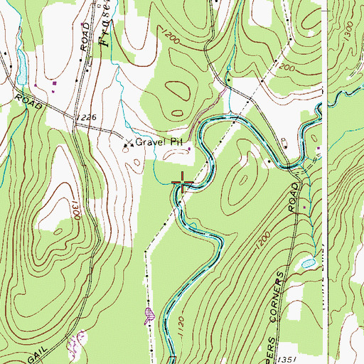 Topographic Map of Frasers Brook, NY