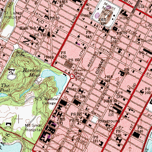Topographic Map of Frawley Circle, NY