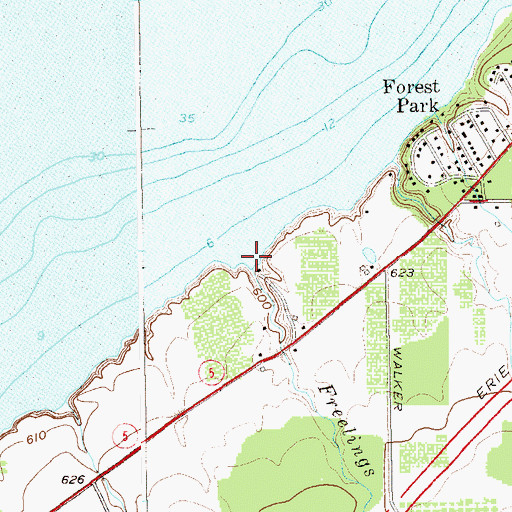 Topographic Map of Freelings Creek, NY