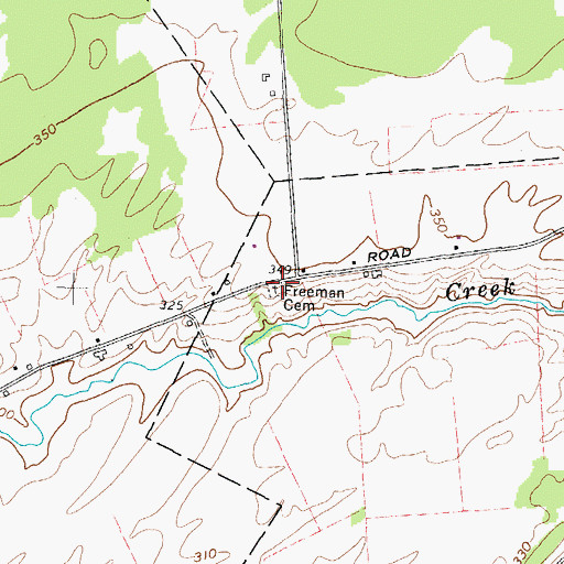 Topographic Map of Freeman Cemetery, NY