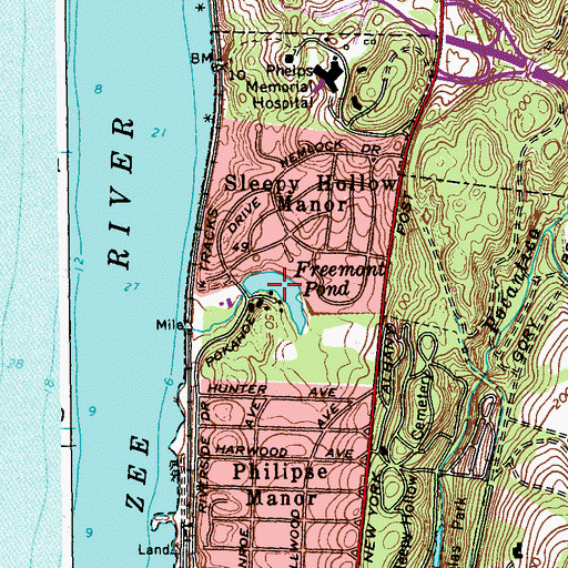 Topographic Map of Freemont Pond, NY