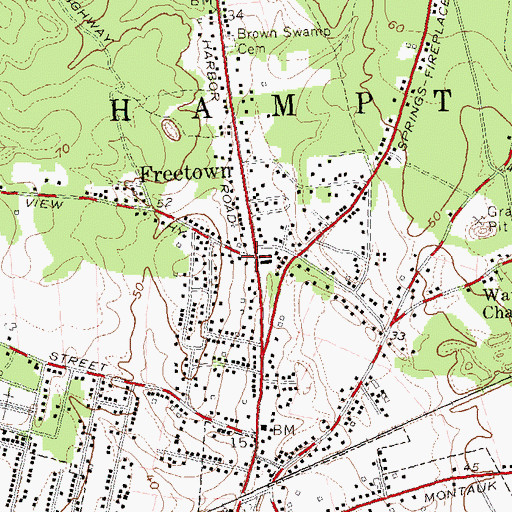 Topographic Map of Freetown, NY