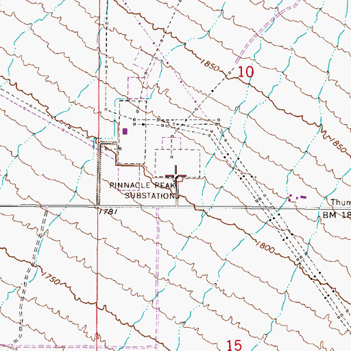 Topographic Map of Pinnacle Peak Substation, AZ