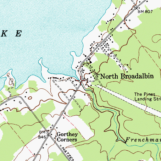 Topographic Map of Frenchman Creek, NY