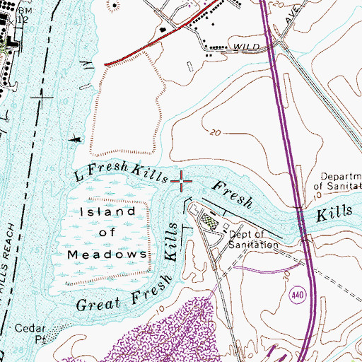 Topographic Map of Fresh Kills, NY