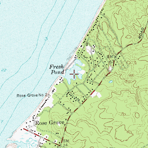 Topographic Map of Fresh Pond, NY