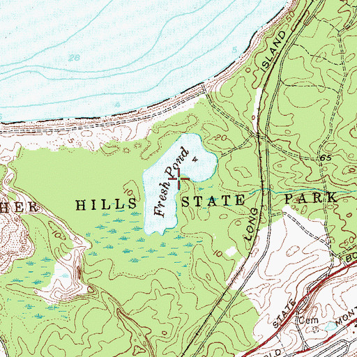 Topographic Map of Fresh Pond, NY