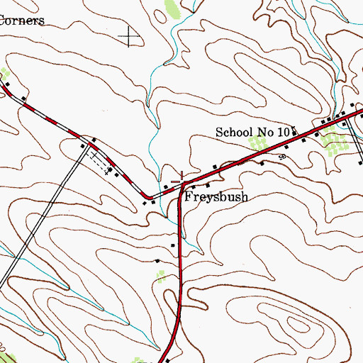 Topographic Map of Freysbush, NY