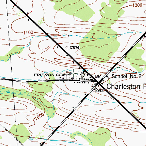 Topographic Map of Christian Church Cemetery, NY