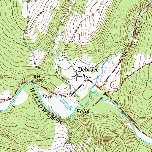 Topographic Map of Frog Hollow, NY