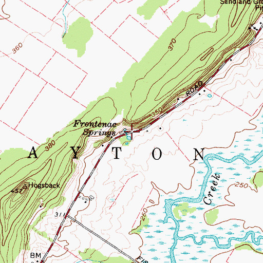 Topographic Map of Frontenac Springs, NY