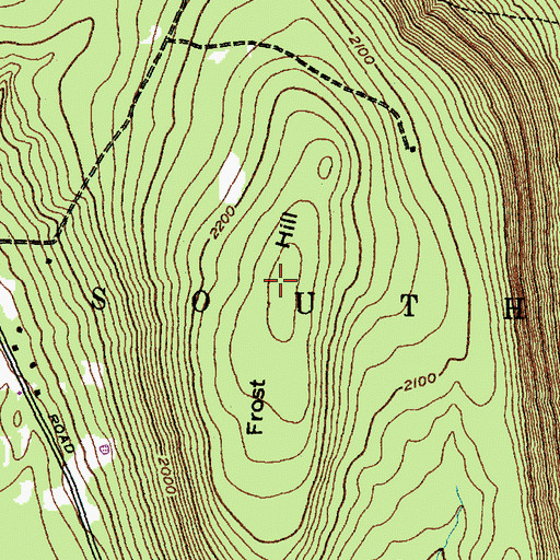 Topographic Map of Frost Hill, NY