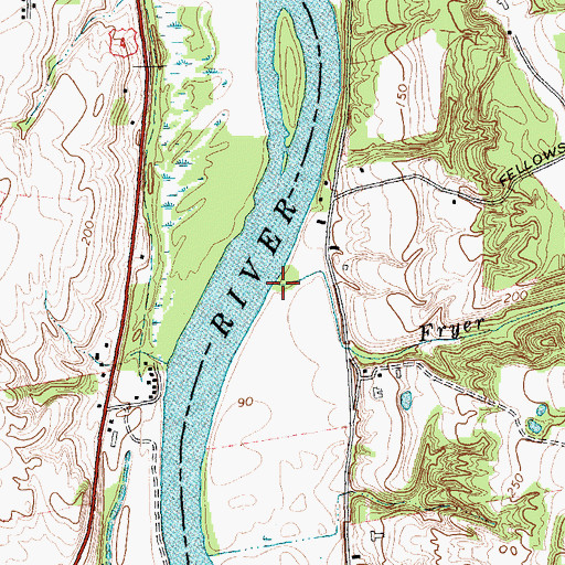 Topographic Map of Fryer Brook, NY