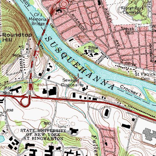 Topographic Map of Fuller Hollow Creek, NY