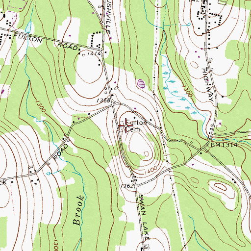 Topographic Map of Fulton Cemetery, NY