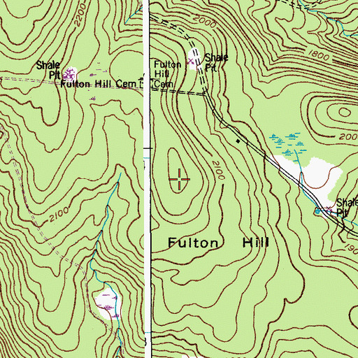 Topographic Map of Fulton Hill, NY