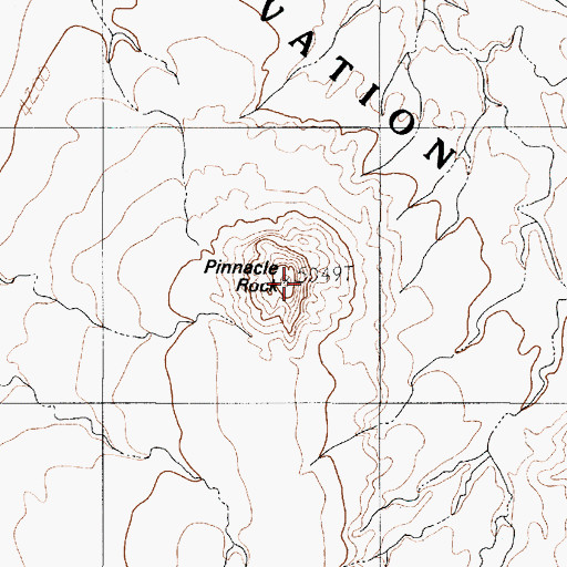 Topographic Map of Pinnacle Rock, AZ