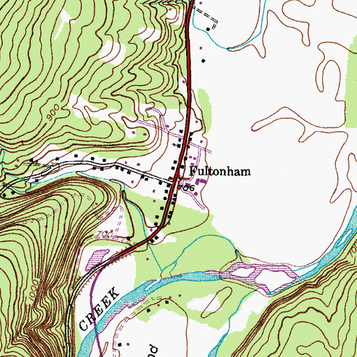 Topographic Map of Fultonham, NY