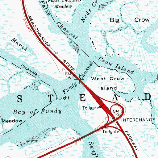 Topographic Map of Fundy Channel, NY