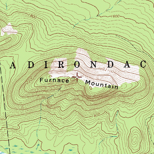 Topographic Map of Furnace Mountain, NY