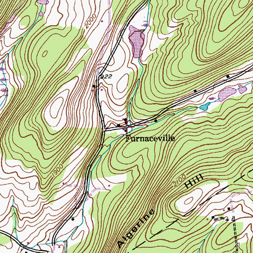 Topographic Map of Furnaceville, NY