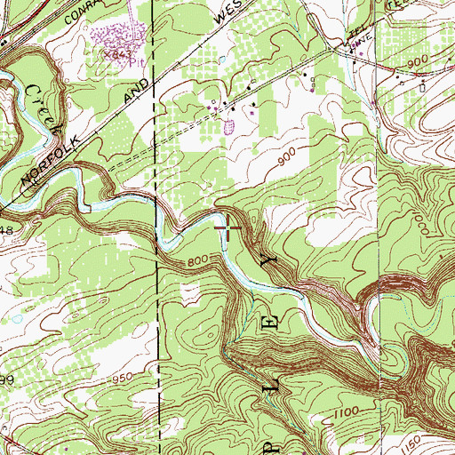Topographic Map of Gage Gulf, NY