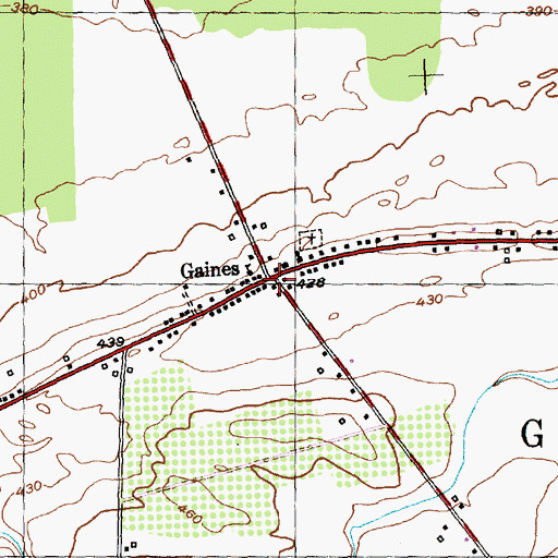 Topographic Map of Gaines, NY