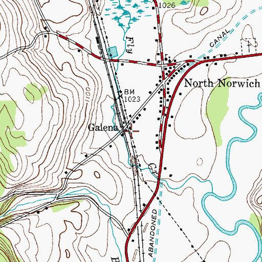 Topographic Map of Galena, NY