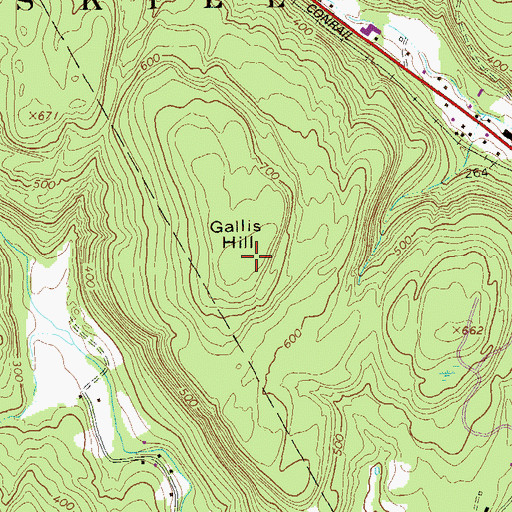 Topographic Map of Gallis Hill, NY