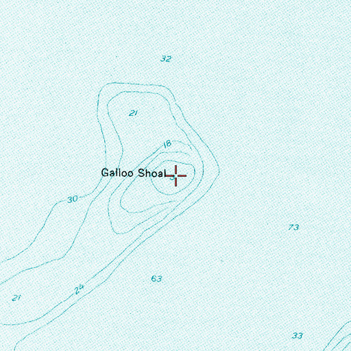Topographic Map of Galloo Shoal, NY