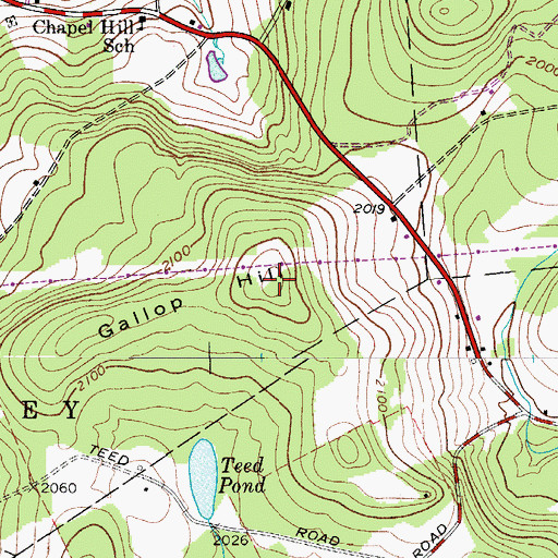Topographic Map of Gallop Hill, NY