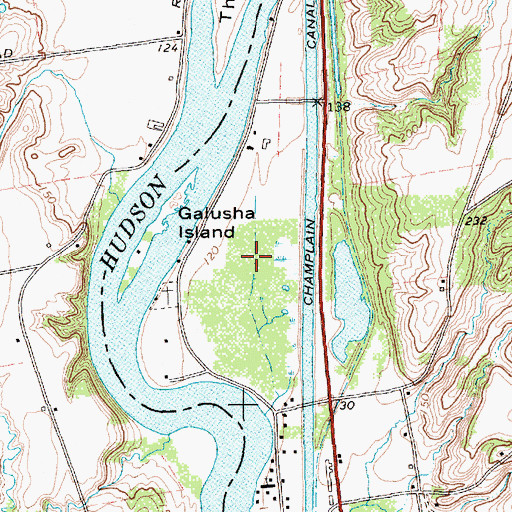 Topographic Map of Galusha Island, NY