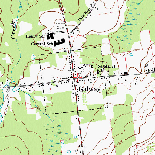 Topographic Map of Galway, NY