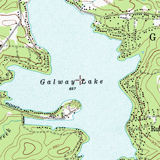 Topographic Map of Galway Lake, NY