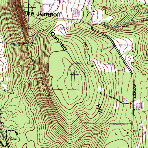 Topographic Map of Gannett Hill, NY