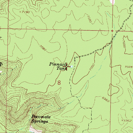 Topographic Map of Pinnacle Tank, AZ