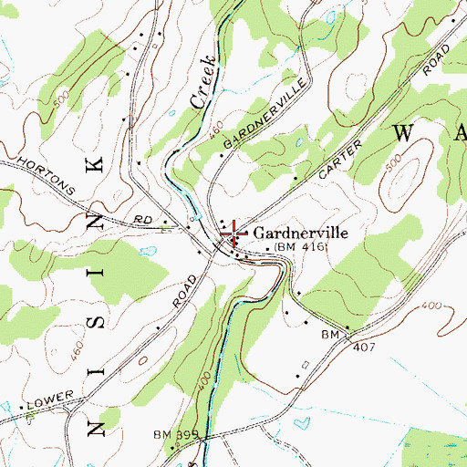 Topographic Map of Gardnerville, NY