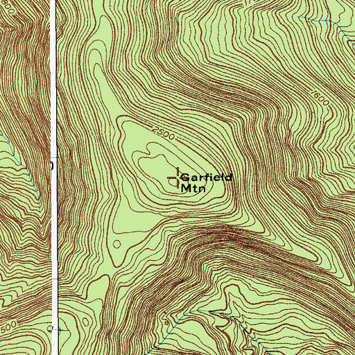 Topographic Map of Garfield Mountain, NY