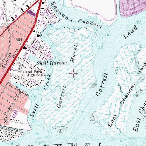 Topographic Map of Garrett Marsh, NY