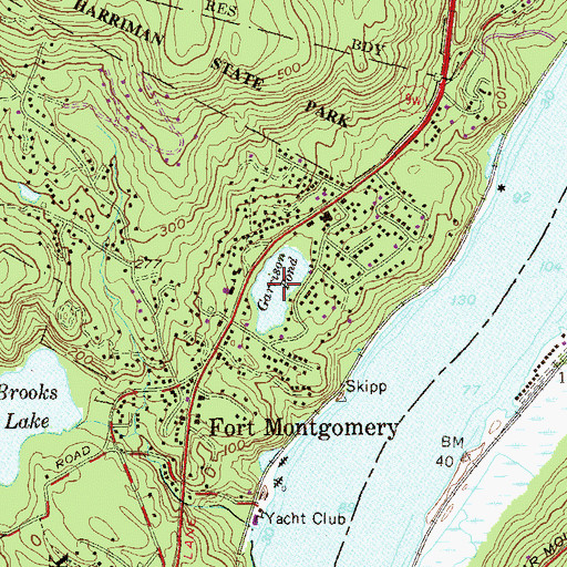 Topographic Map of Garrison Pond, NY