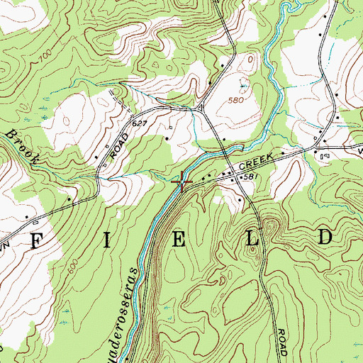 Topographic Map of Gasher Brook, NY