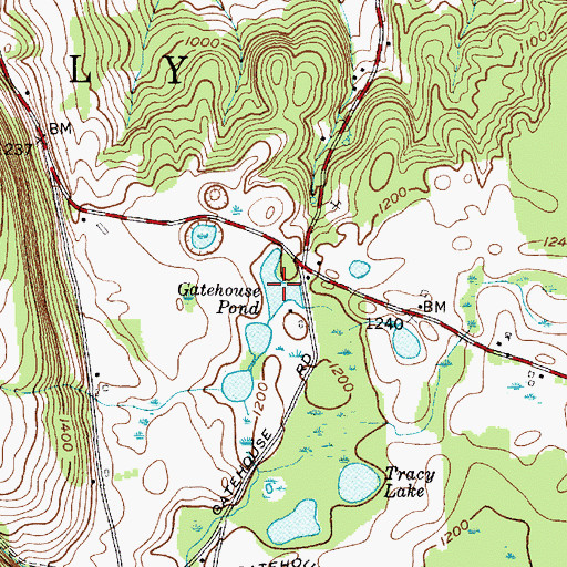 Topographic Map of Gatehouse Pond, NY