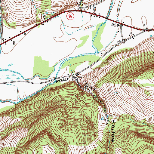 Topographic Map of Gay Hollow, NY