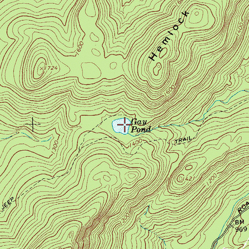 Topographic Map of Gay Pond, NY