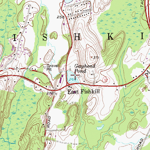 Topographic Map of Gayhead Pond, NY